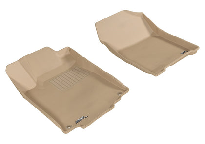 All Weather For 2012-2016 Honda CR-V Floor Mat Set Tan Front Kagu