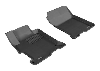 For 2013-2017 Honda Accord Kagu Black All Weather Front Floor Mat Set