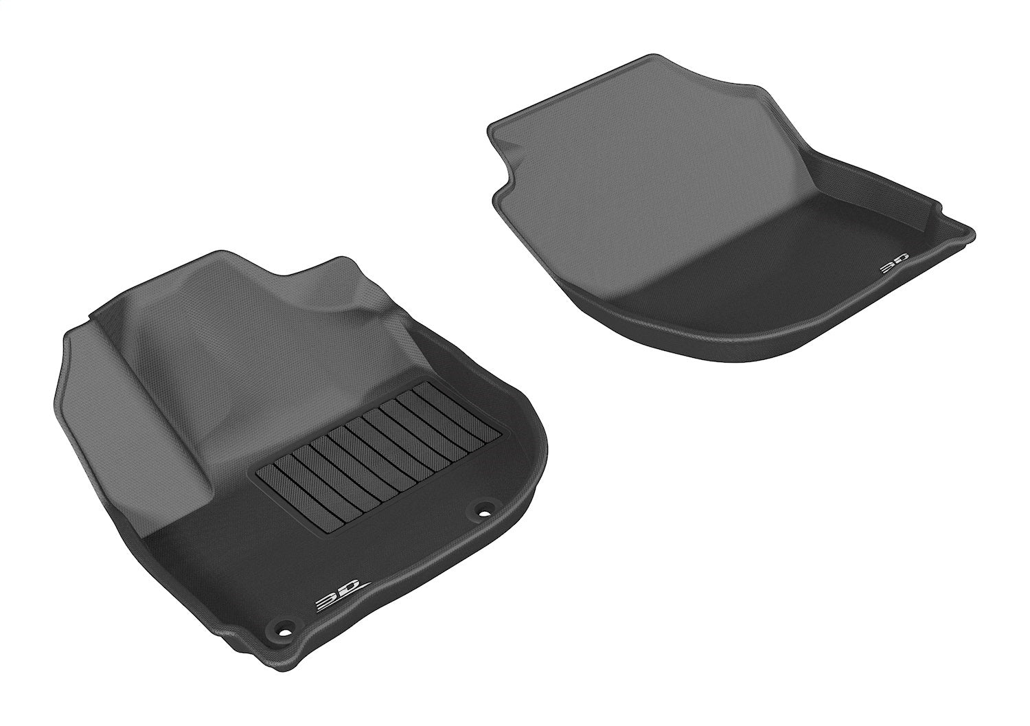For 2015-2020 Honda Fit Kagu Carbon Pattern Black All Weather Floor Mat