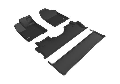 For 16-20 Honda Ridgeline R1 R2 R3 Carbon Pattern Black All Weather Floor Mat