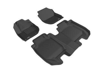 All Weather Floor Mat Set For HONDA HR-V 2016-2020 KAGU BLACK R1 R2