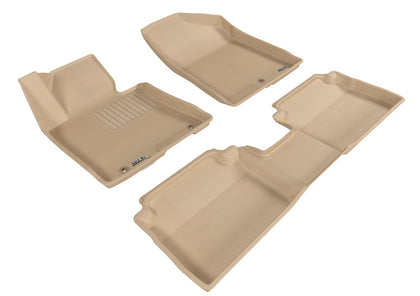 All Weather For 2013-2017 Hyundai Elantra GT Floor Mat Set Tan Kagu