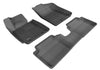 For 12-17 Hyundai Veloster Kagu Black All Weather Floor Mat Set