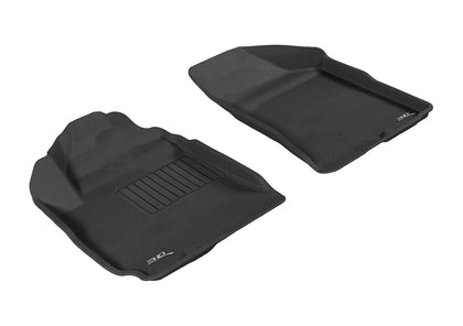 All Weather For 2010-2012 Hyundai Santa Fe Floor Mat Set Black Front Kagu