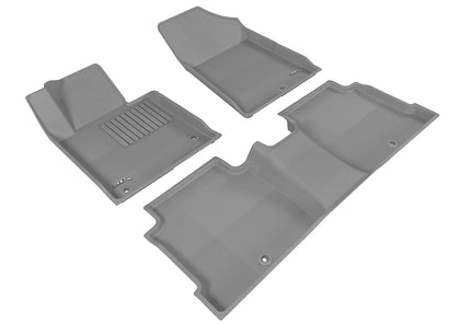 For 2015-2019 Hyundai R1 R2 KAGU Carbon Pattern Gray All Weather Floor Mat