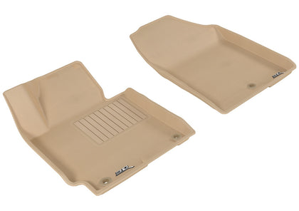 For 2014-2016 Hyundai Elantra R1 KAGU Carbon Pattern Tan All Weather Floor Mat