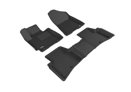 For 2016-2018 Hyundai Tucson R1 R2 Carbon Pattern Black All Weather Floor Mat