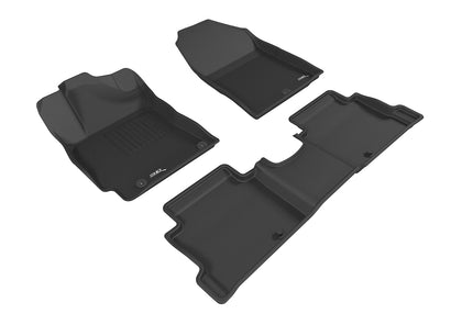 For 2017-2020 Hyundai Elantra R1 R2 Carbon Pattern Black All Weather Floor Mat