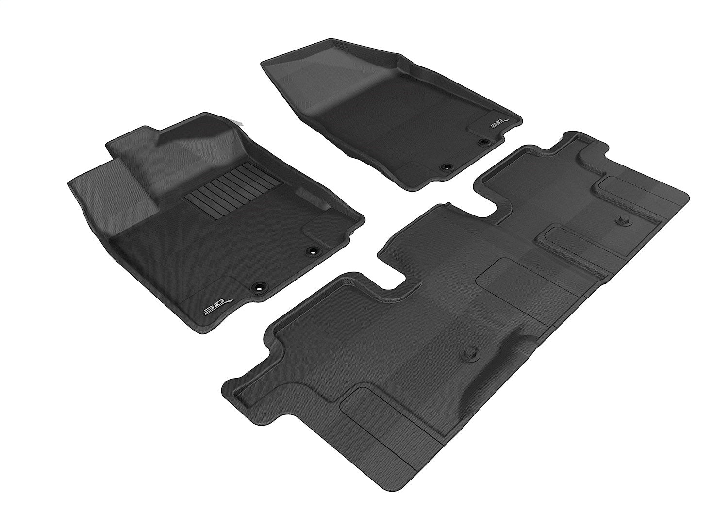 For 13-20 Infiniti JX35 Q60 QX60 Kagu Black All Weather Floor Mat Set