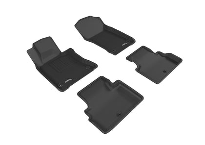 For 2017-2019 Infiniti Q60 R1 R2 KAGU Carbon Pattern Black All Weather Floor Mat