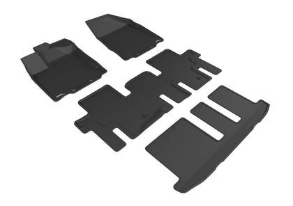 For 2014-2020 Infiniti QX60 Kagu Carbon Pattern Black All Weather Floor Mat