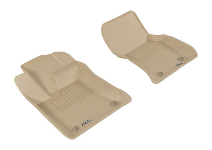For 2017-2020 Jaguar XE R1 KAGU Carbon Pattern Tan All Weather Floor Mat