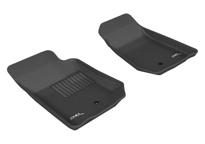 For 2007-2013 Jeep Wrangler Kagu Black All Weather Front Floor Mat Set