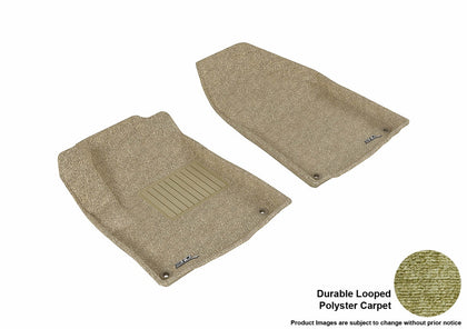 All Weather For 2014-2015 Jeep Cherokee Floor Mat Set Tan Front Classic
