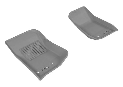 For 2014-2018 Jeep Wrangler Wrangler JK Floor Mat Set Gray Front Kagu