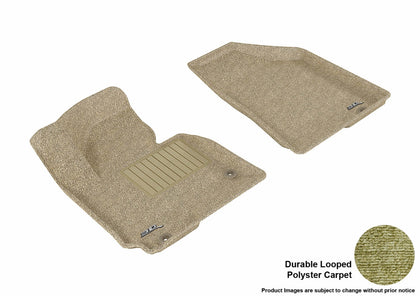 For 2011-2013 Kia Sportage Tan Carpet Front All Weather Floor Mat Set