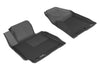 For 14-18 Kia Forte Kagu Black All Weather Floor Mat Set