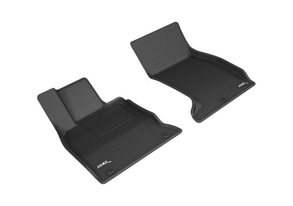 For 2018-2020 Kia Stinger Kagu Carbon Pattern Black All Weather Floor Mat Set