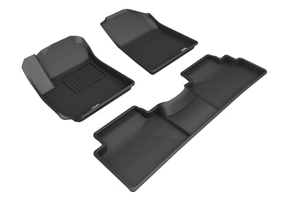 For 2020-2020 Kia Soul Kagu Black All Weather Floor Mat Set 3pc.