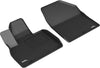 For 2020-2020 Kia Telluride Front Kagu Black All Weather Floor Mat Set 2pc.