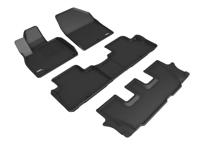 For 2020-2020 Kia Telluride Kagu Black All Weather Floor Mat Set 4pc.