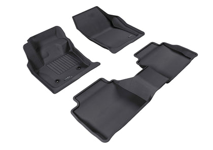 All Weather Floor Mat Set For LINCOLN MKZ 2013-2016 KAGU BLACK R1 R2