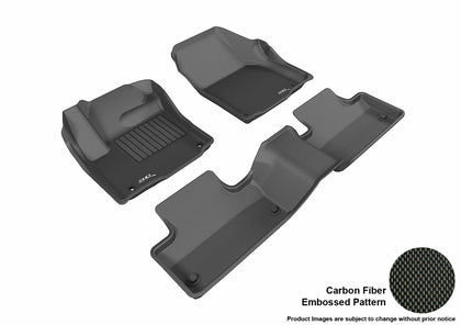 For 14-19 Land Rover Range Rover Evoque Kagu Black All Weather Floor Mat Set