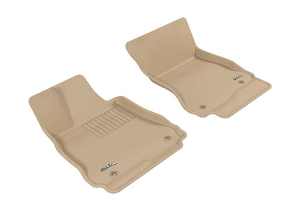 For 2010-2013 Mercedes-Benz S400 Kagu Carbon Pattern Tan All Weather Floor Mat