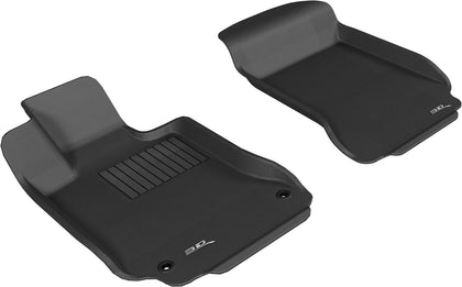 For 2011-2014 Mercedes-Benz C250 Kagu Carbon Pattern Black All Weather Floor Mat