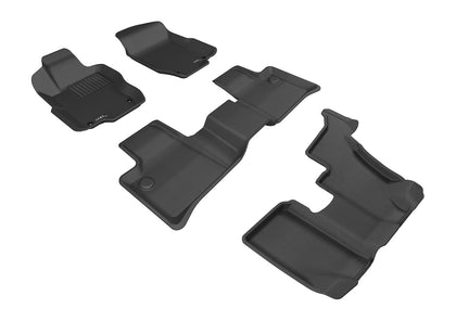 For 2007-2012 Mercedes-Benz Gl R3 Carbon Pattern Black All Weather Floor Mat