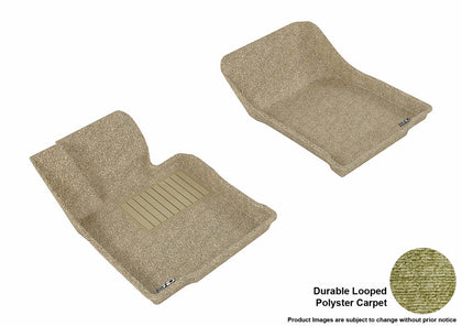 For 2011-2016 Mini Cooper Countryman Tan Carpet Front All Weather Floor Mat Set