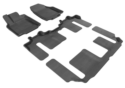 For 07-15 Mazda Cx-9 R1 R2 R3 KAGU Carbon Pattern Black All Weather Floor Mat