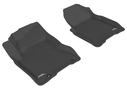 For 2008-2013 Nissan Rogue Front Kagu Black All Weather Floor Mat Set 2pc.