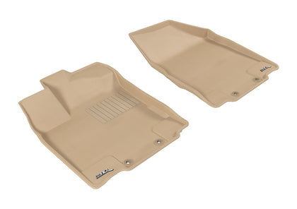 For 2013-2020 Infiniti JX35 Kagu Carbon Pattern Tan All Weather Floor Mat