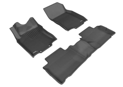For 2014-2020 Nissan Rogue R1 R2 KAGU Carbon Pattern Black All Weather Floor Mat
