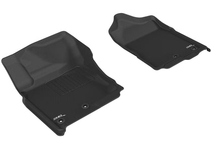 For 16-19 Nissan Titan Crew Cab R1 Carbon Pattern Black All Weather Floor Mat