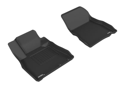 For 2014-2019 Nissan Versa Note Kagu Carbon Pattern Black All Weather Floor Mat