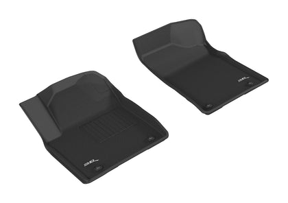 For 2017-2020 Nissan Armada Kagu Carbon Pattern Black All Weather Floor Mat Set