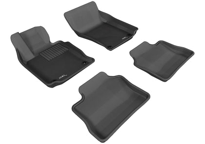 For 2010-2017 Porsche Panamera Kagu Carbon Pattern Black All Weather Floor Mat
