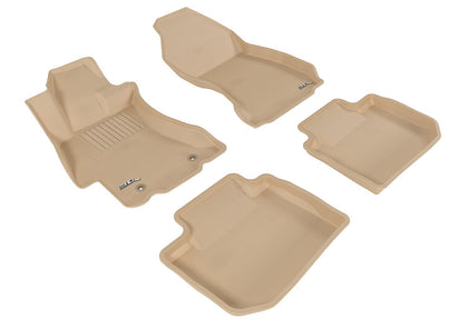 For 2015-2018 Subaru Wrx Wrx Sti R1 R2 Carbon Pattern Tan All Weather Floor Mat