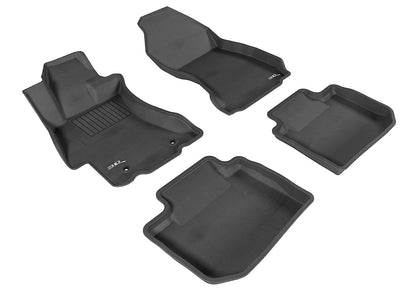 For 2015-2018 Subaru WRX STI Kagu Carbon Pattern Black All Weather Floor Mat Set