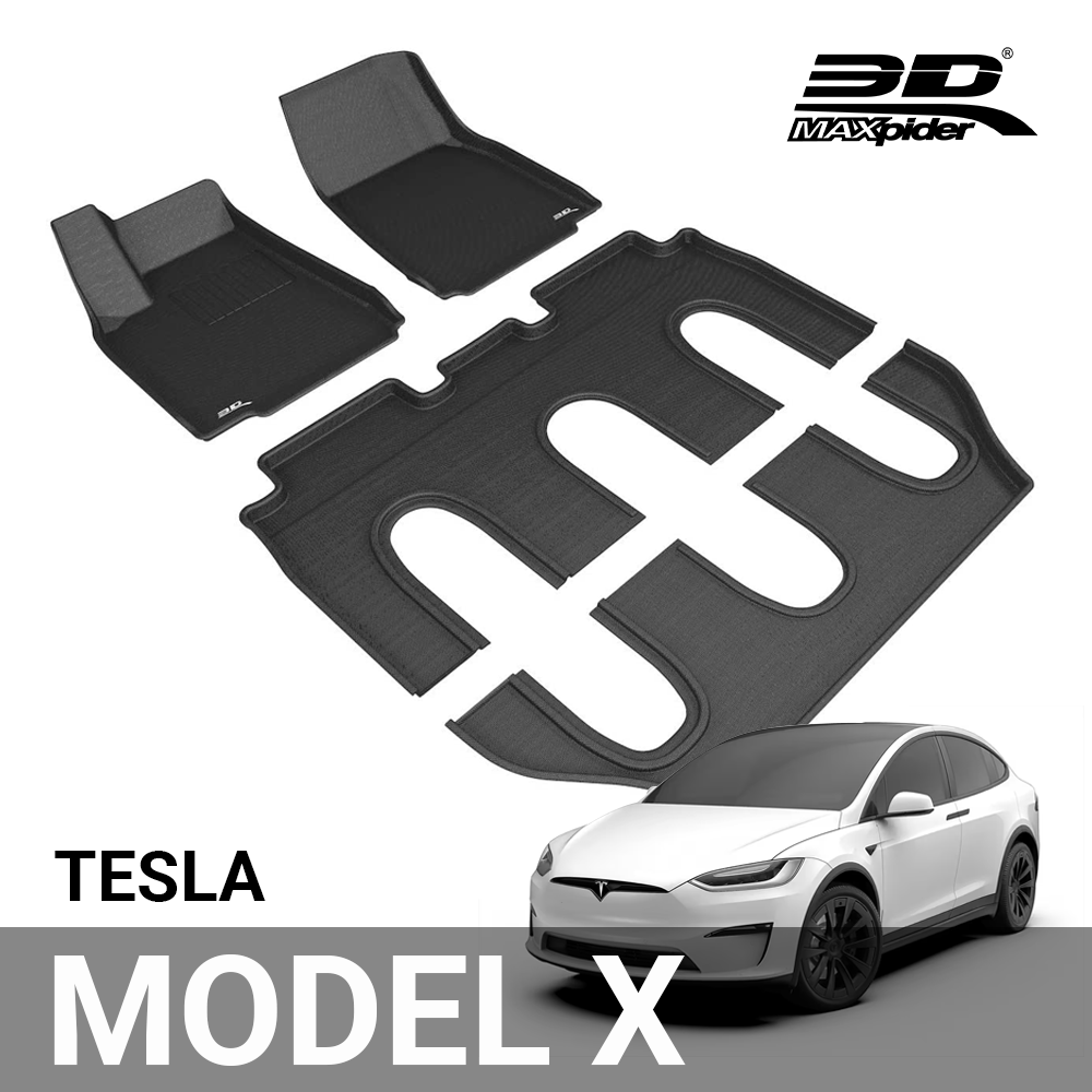 Tesla Model X Non-Folding 7-Seats 2016-2017 Kagu Black R1 R2 R3