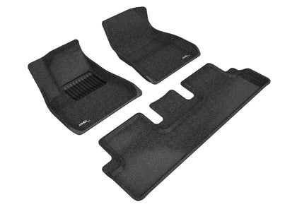 Limited Run For Tesla Model 1st 2nd Row Set Black Carpet All Weather Floor Mats