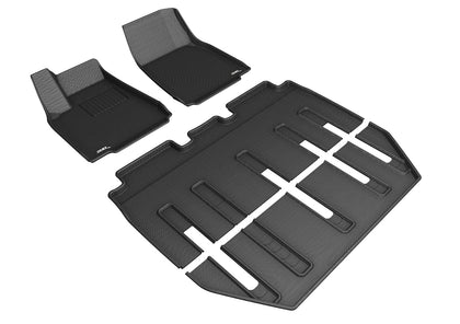 For 2019-2019 Tesla X Kagu Black All Weather Floor Mat Set