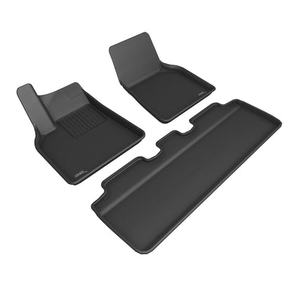 3D Maxpider For 2025 Tesla Model Y All Weather Floor Mat Set Kagu Black