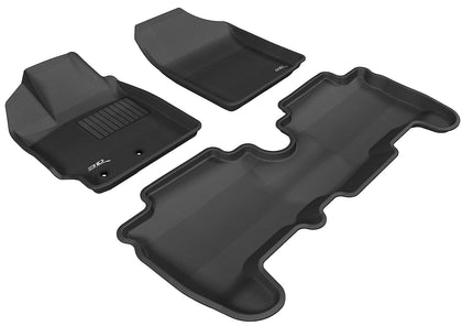 All Weather For 2007-2011 Toyota Yaris Floor Mat Set Black Kagu