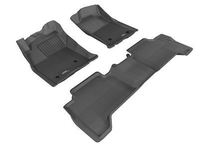 For 2005-2011 Toyota Tacoma Kagu Black All Weather Front and Rear Floor Mat Set