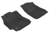 For 2012-2014 Toyota Camry Kagu Black All Weather Front Floor Mat Set