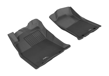 For 12-15 Toyota Tacoma Double Cab Carbon Pattern Black All Weather Floor Mat
