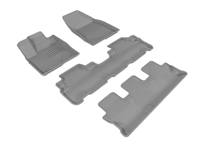 All Weather Floor Mat Set For TOYOTA HIGHLANDER 2014-2019 KAGU GRAY R1 R2 R3
